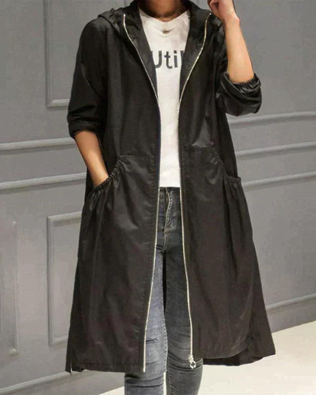 Mune | Women's  Knee-Length Hooded Jacket