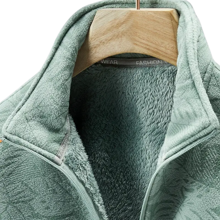 Mune | Women's Windproof Fleece Jacket with Botanical Print for Autumn and Winter