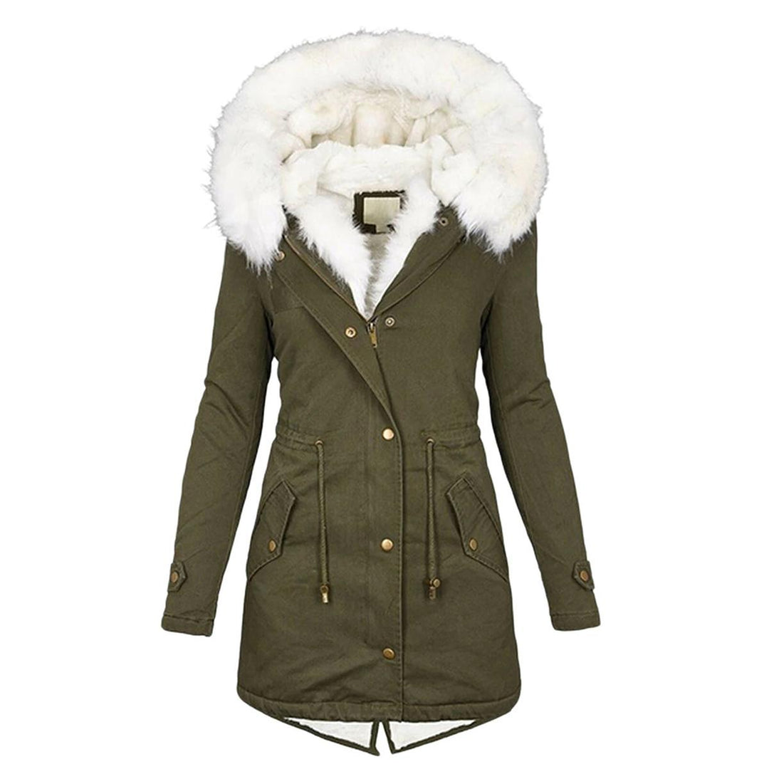 Mune | Women's Winter Jacket with Hood and Button Details