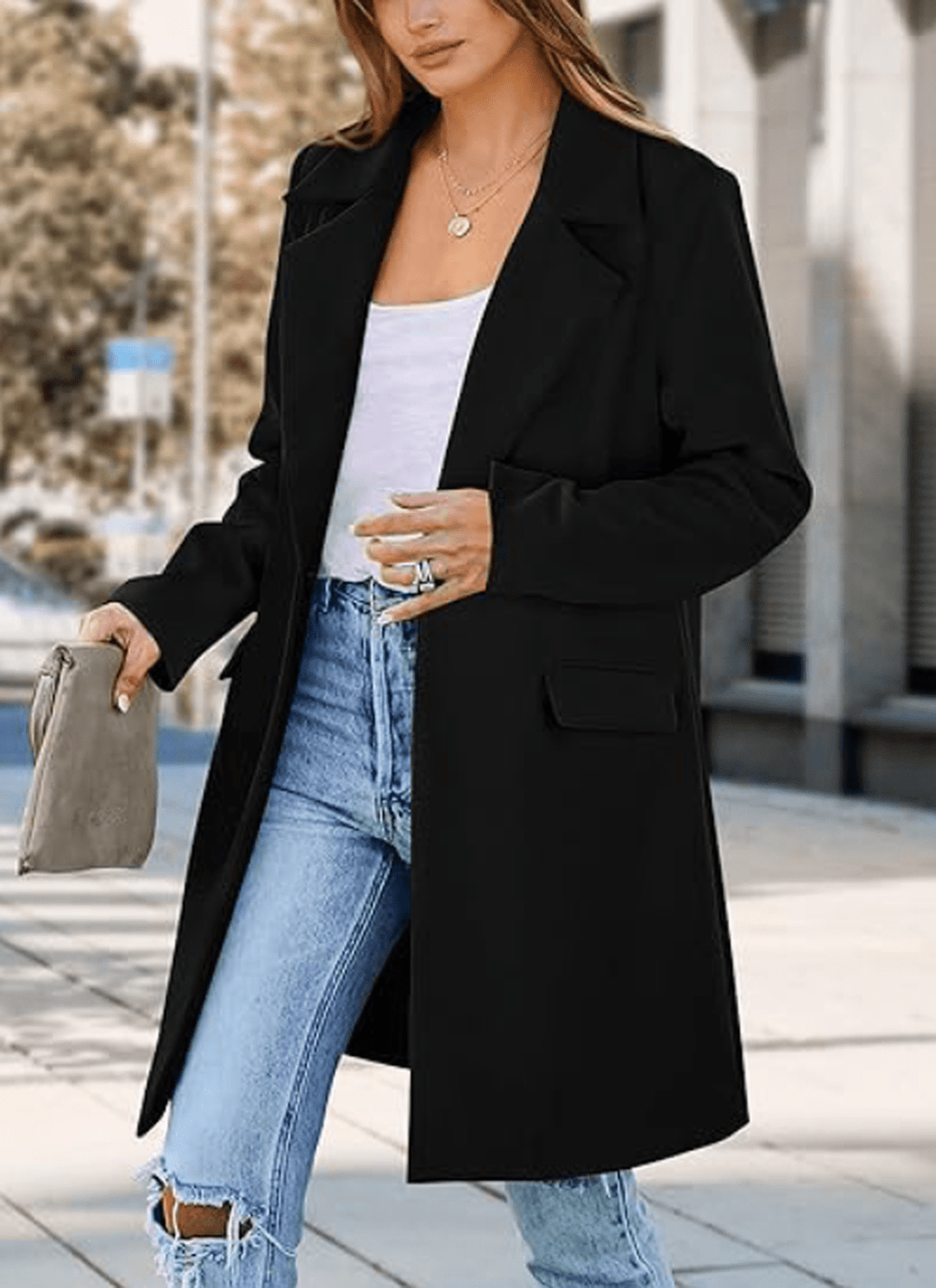 Mune | Wool blend Casual cut Long coat Herwick