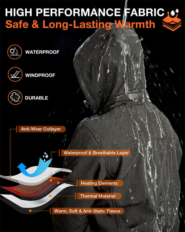 Mune | Men's jacket Tim with rechargeable battery - 8 heating zones and comfort