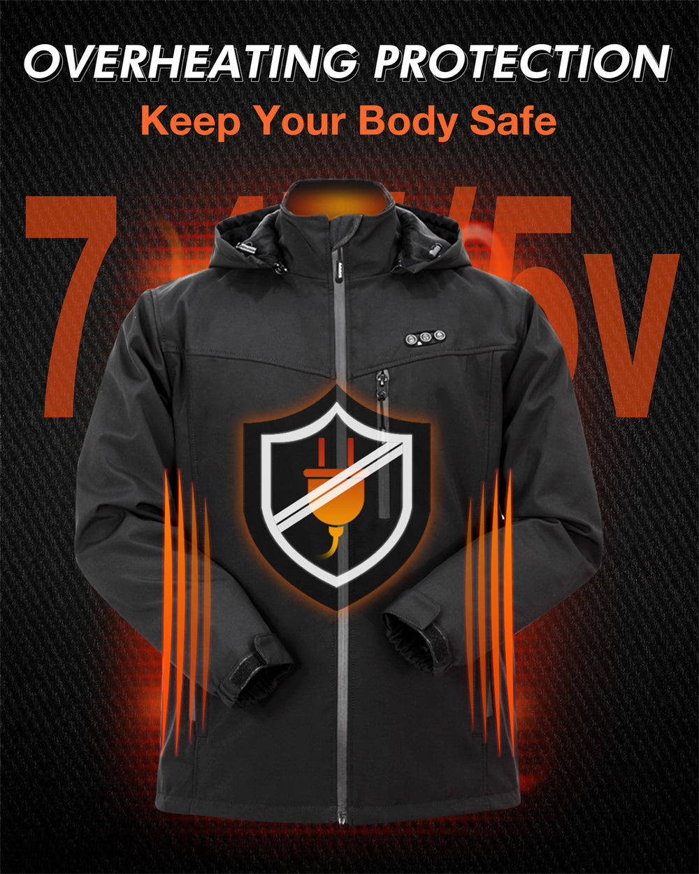 Mune | Men's jacket Tim with rechargeable battery - 8 heating zones and comfort