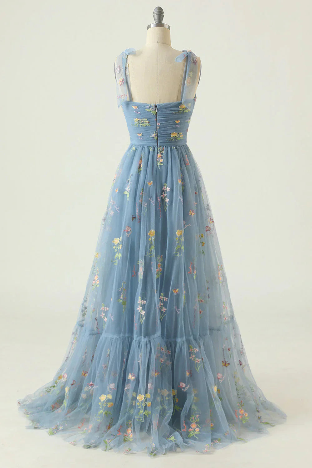High-quality ball gown made of embroidered tulle