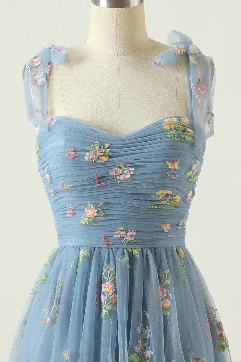 High-quality ball gown made of embroidered tulle