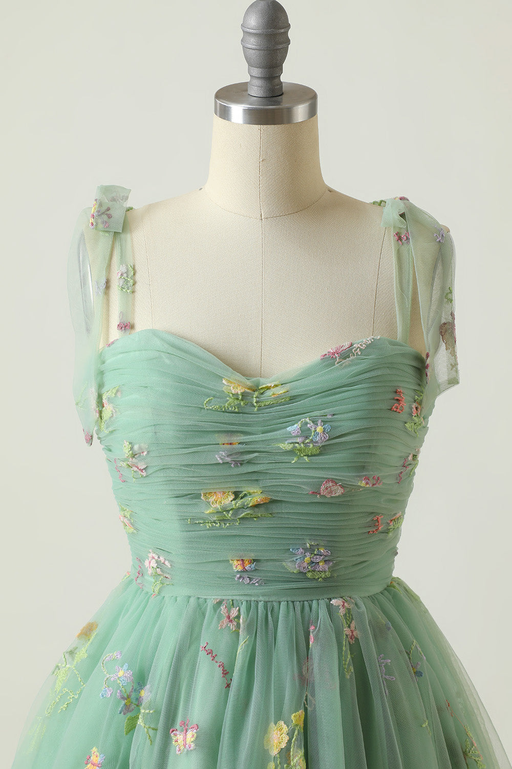 High-quality ball gown made of embroidered tulle