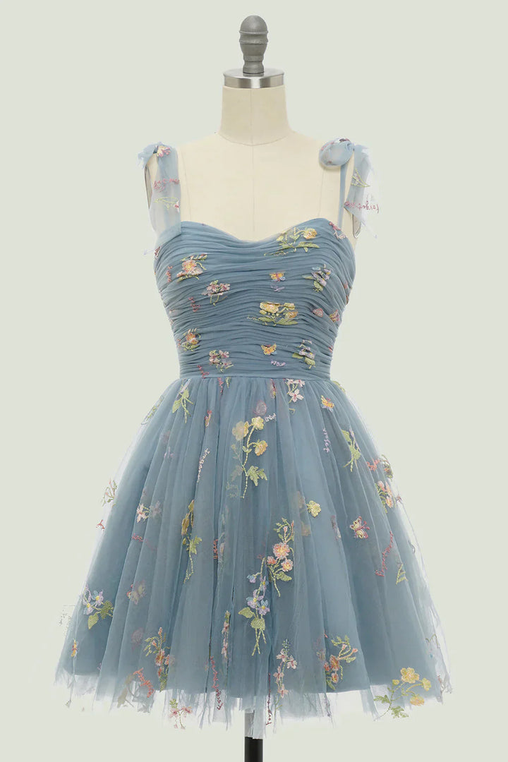 High-quality ball gown made of embroidered tulle