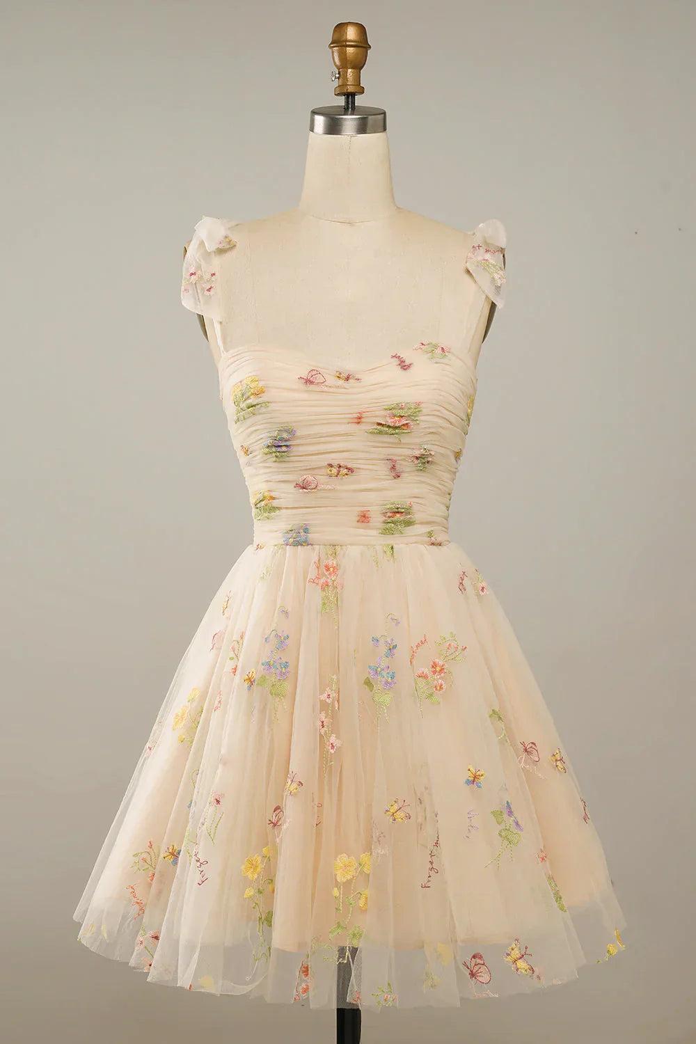 High-quality ball gown made of embroidered tulle