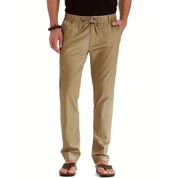 Fit pants with elastic waistband