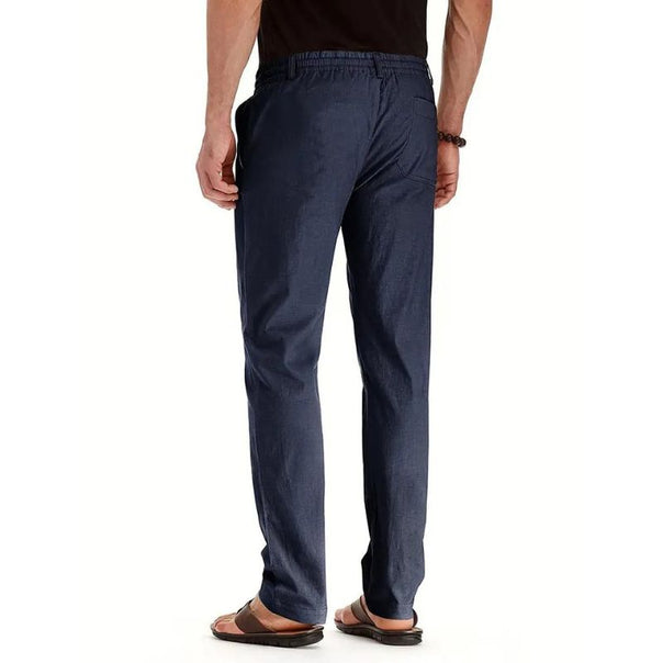 Fit pants with elastic waistband