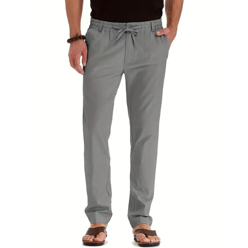 Fit pants with elastic waistband