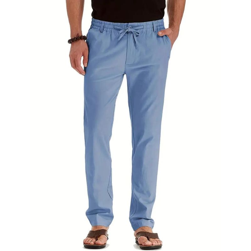 Fit pants with elastic waistband
