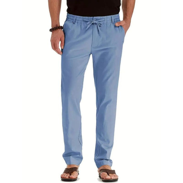 Fit pants with elastic waistband