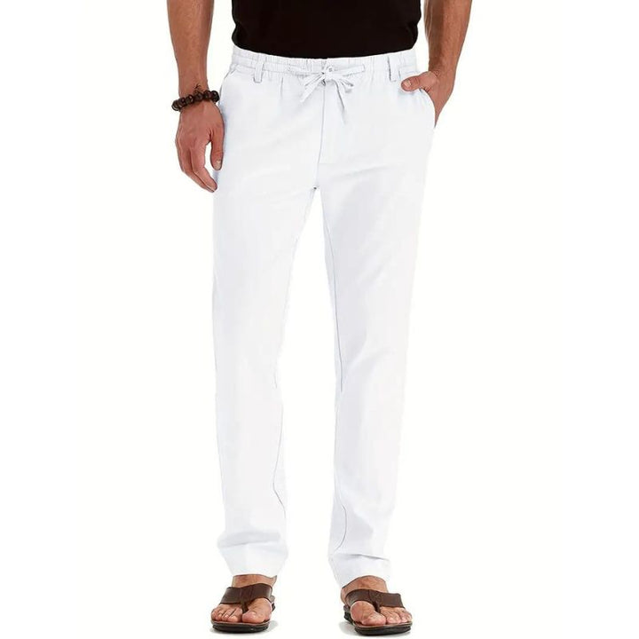 Fit pants with elastic waistband