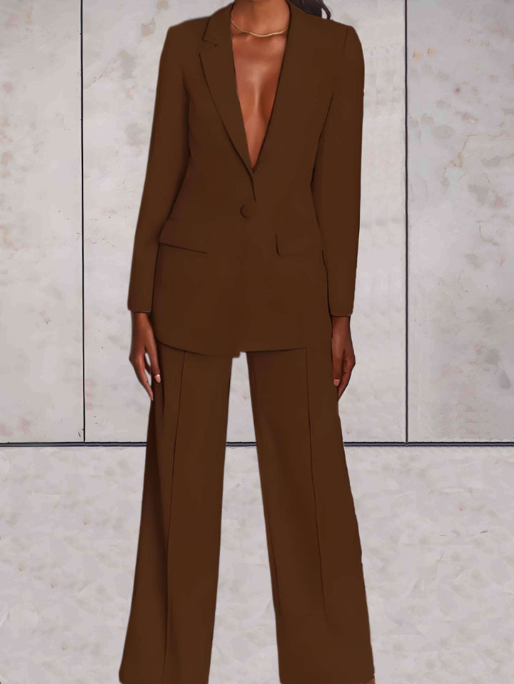 Mune | Women's Suit 2-piece - Elegant Blazer and Wide Pants Set