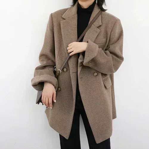 Mune | Women's Blazer - Wool Mid-Length Jacket