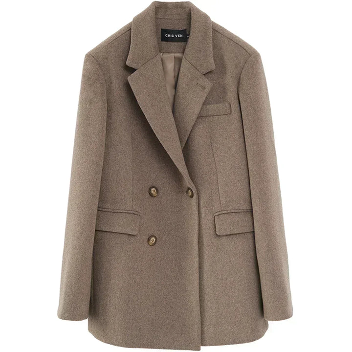 Mune | Women's Blazer - Wool Mid-Length Jacket