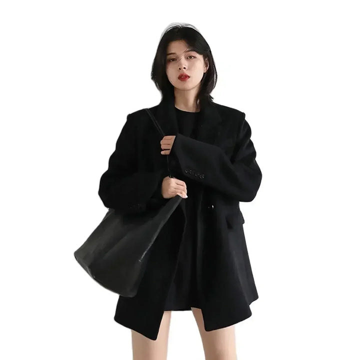 Mune | Women's Blazer - Wool Mid-Length Jacket