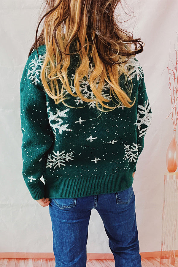 Mune | Christmas Pattern Knitted Round Neck Long Sleeve Sweater