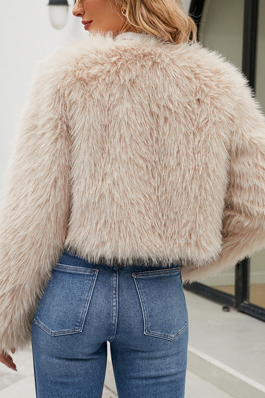 Mune | Long Sleeve Short Casual Faux Fur Jacket