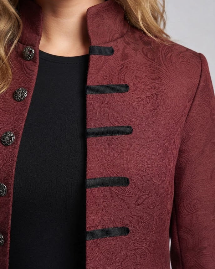 Ladies elegant tailcoat with elaborate jacquard pattern Mune Fashion