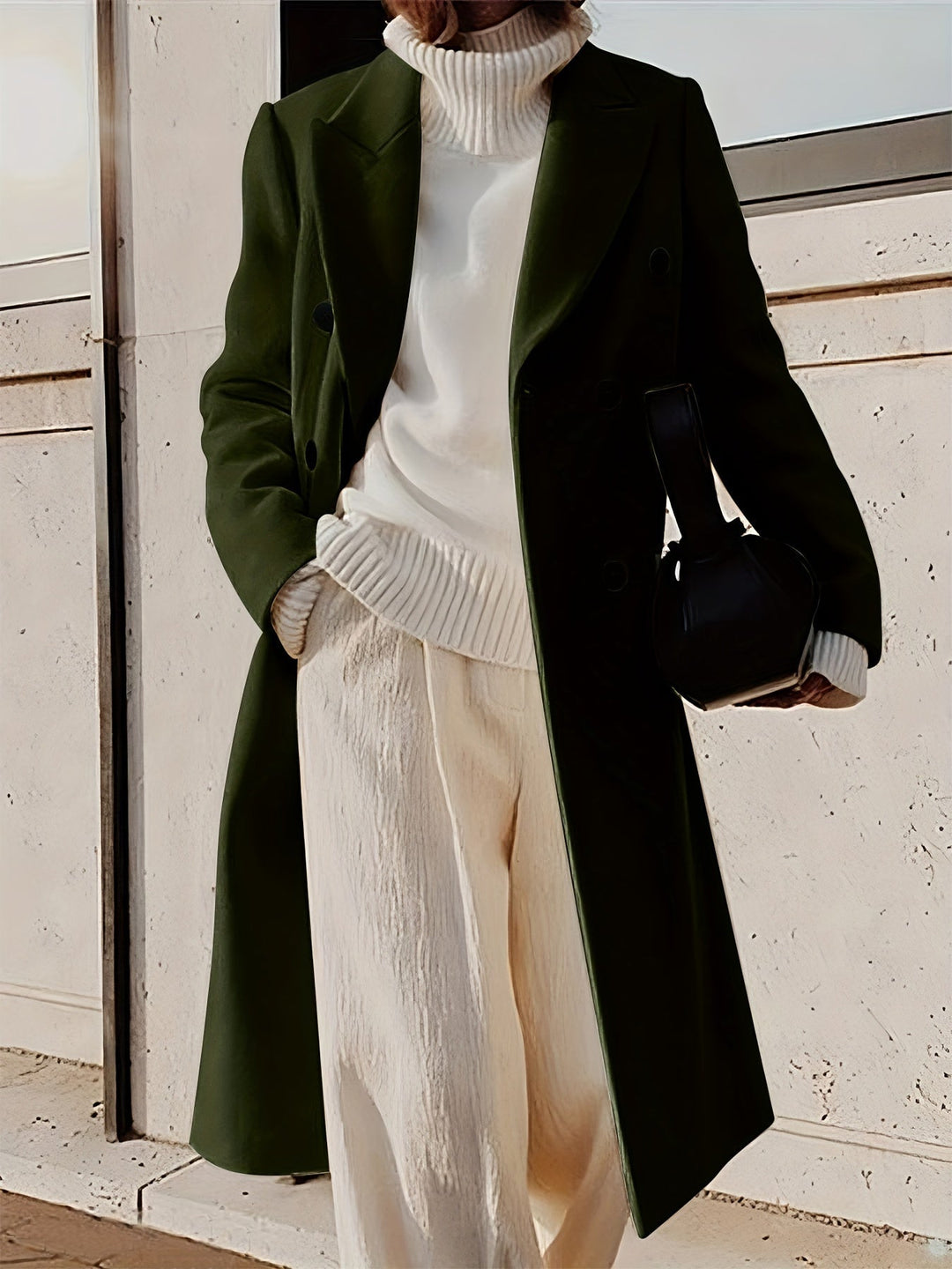 Mune | Stylish Classic Winter Double-breasted Overcoat for Women