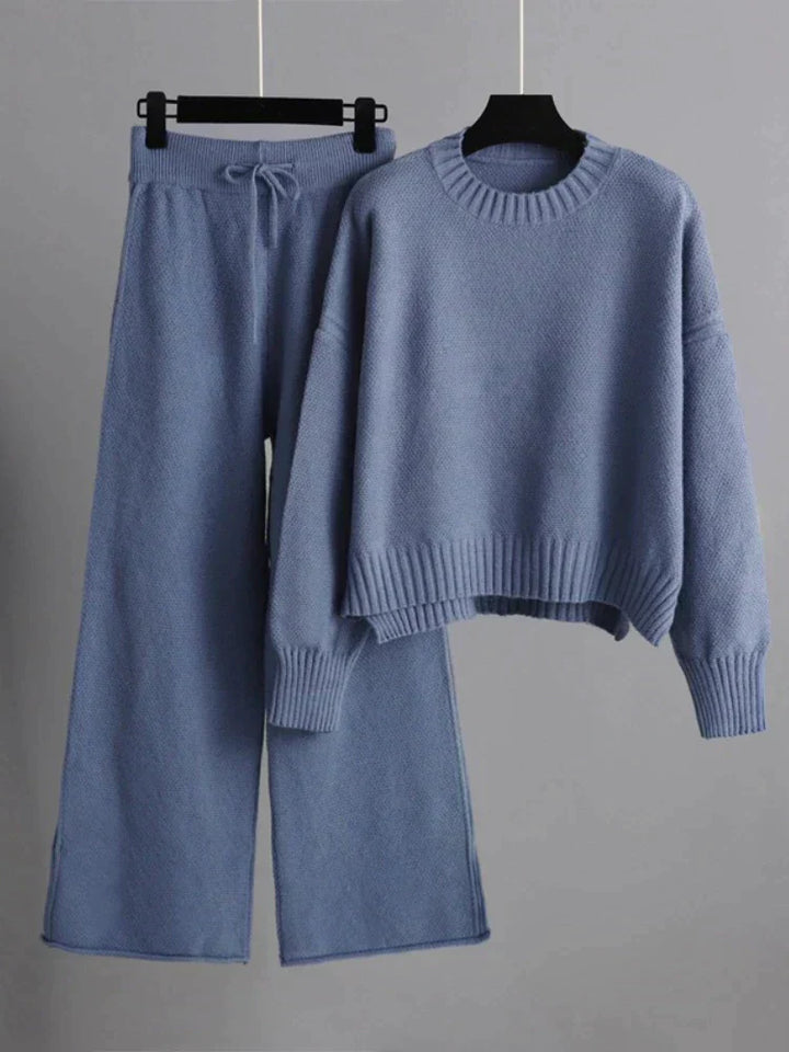 Mune | Winter Knit Duo: Sweater & Wide Pants Set