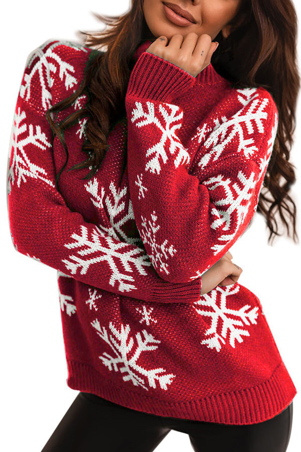 Mune | Turtleneck Christmas Print Knitted Sweater