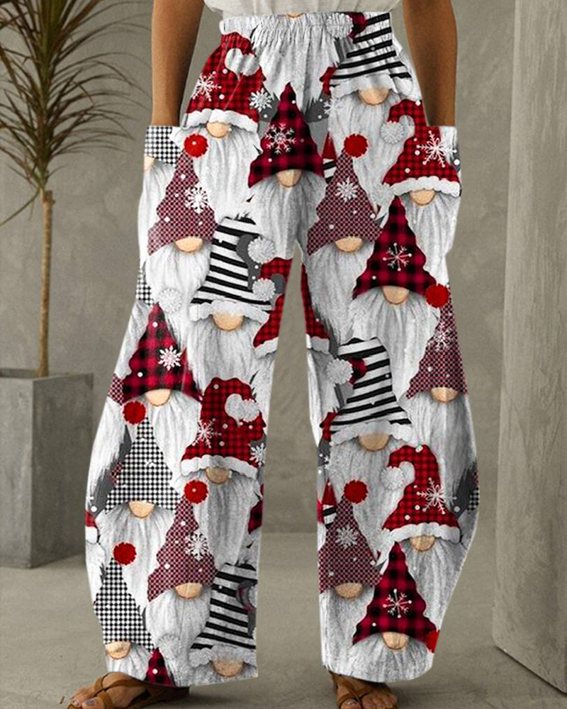 Mune | Christmas Print Leisure Pants