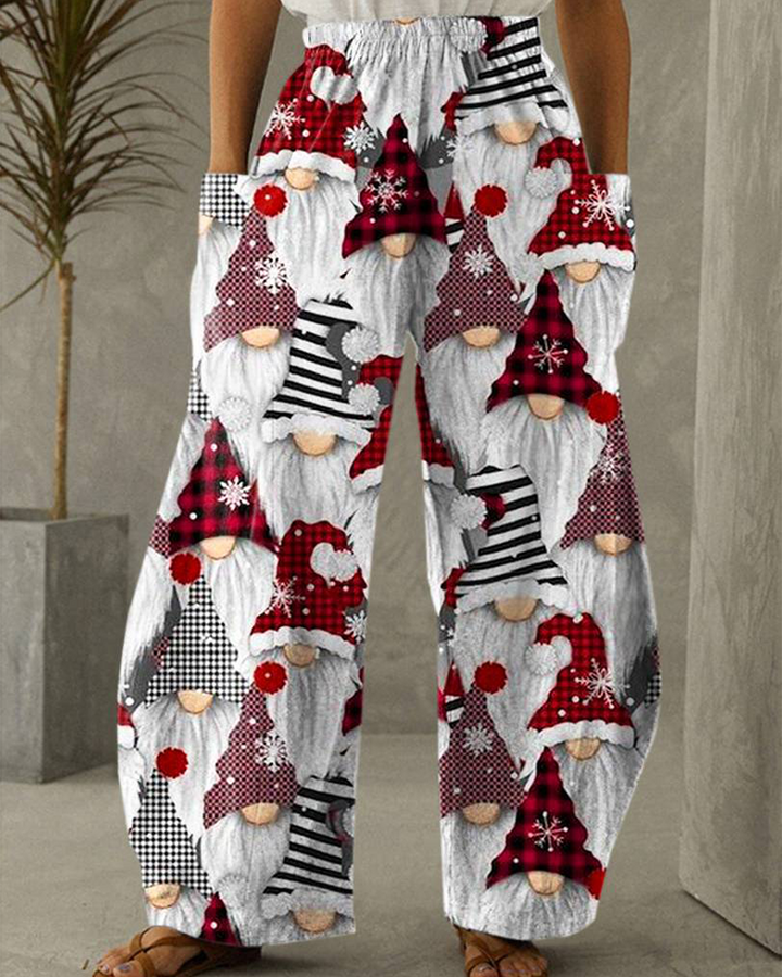 Mune | Christmas Print Leisure Pants