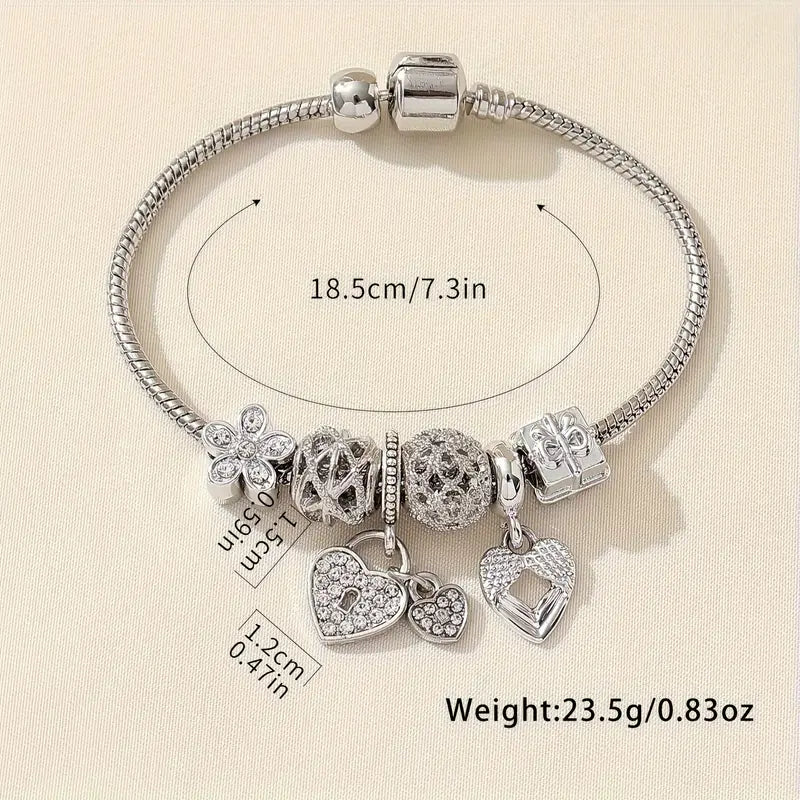 Mune Fashion Stylish bracelet with rhinestones and flowers