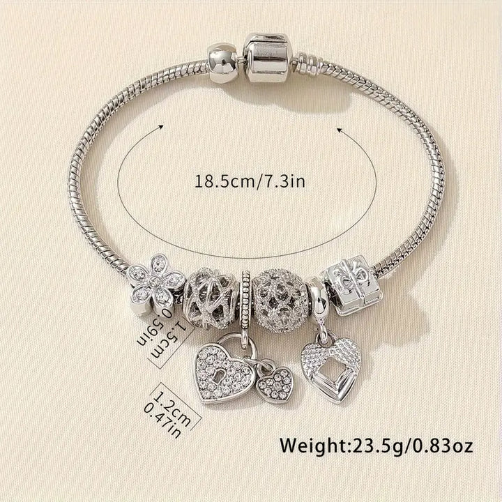 Mune Fashion Stylish bracelet with rhinestones and flowers