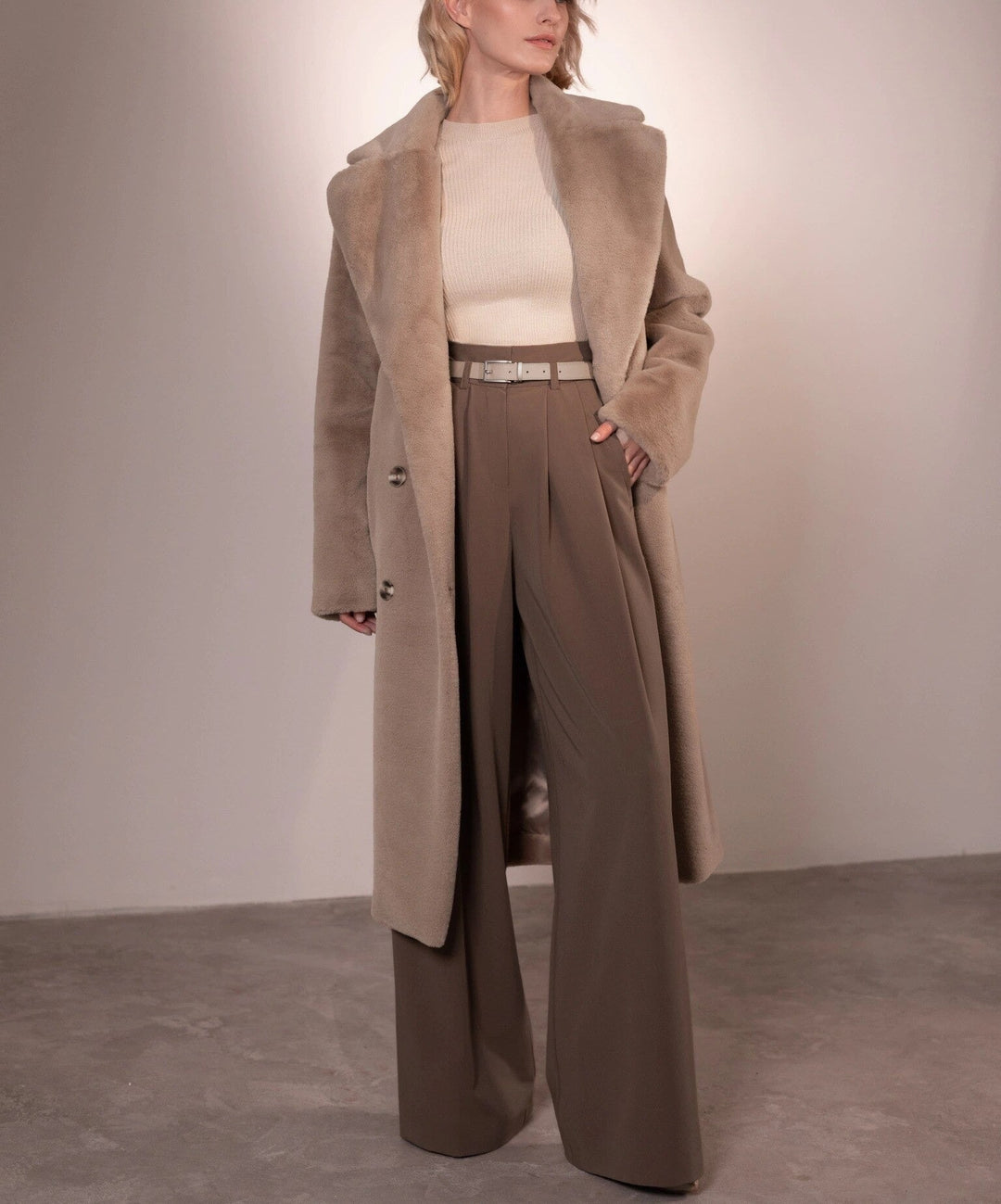 Mune | Long Coat with Elegant Shape