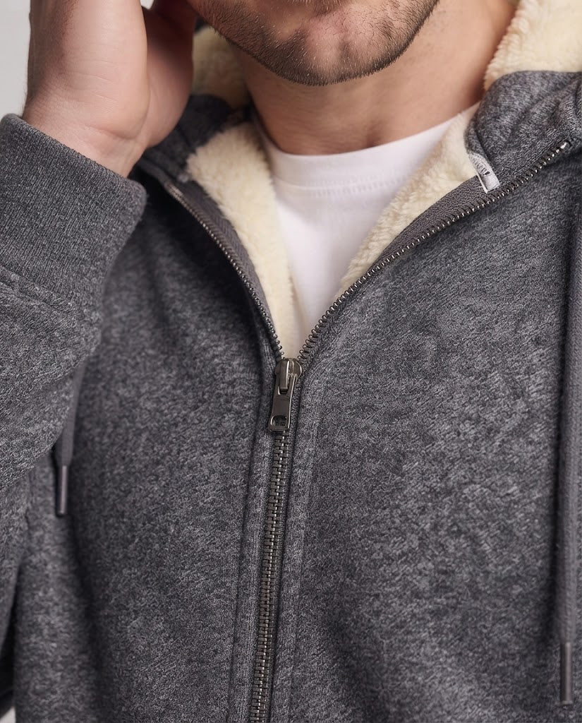 Men's Cozy Fleece Jacket with Hood Mune Fashion