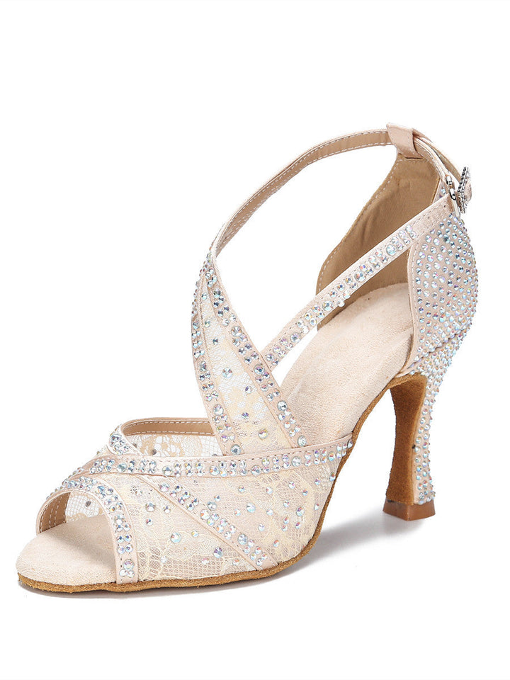 Mune Fashion | with Diamond Studded Latin Dance Shoes Women Adults