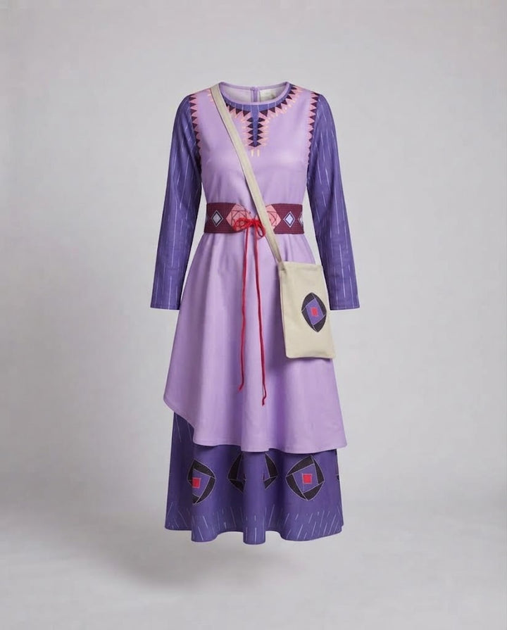 Women traditional long sleeve dress with detailed fabric design Mune Fashion
