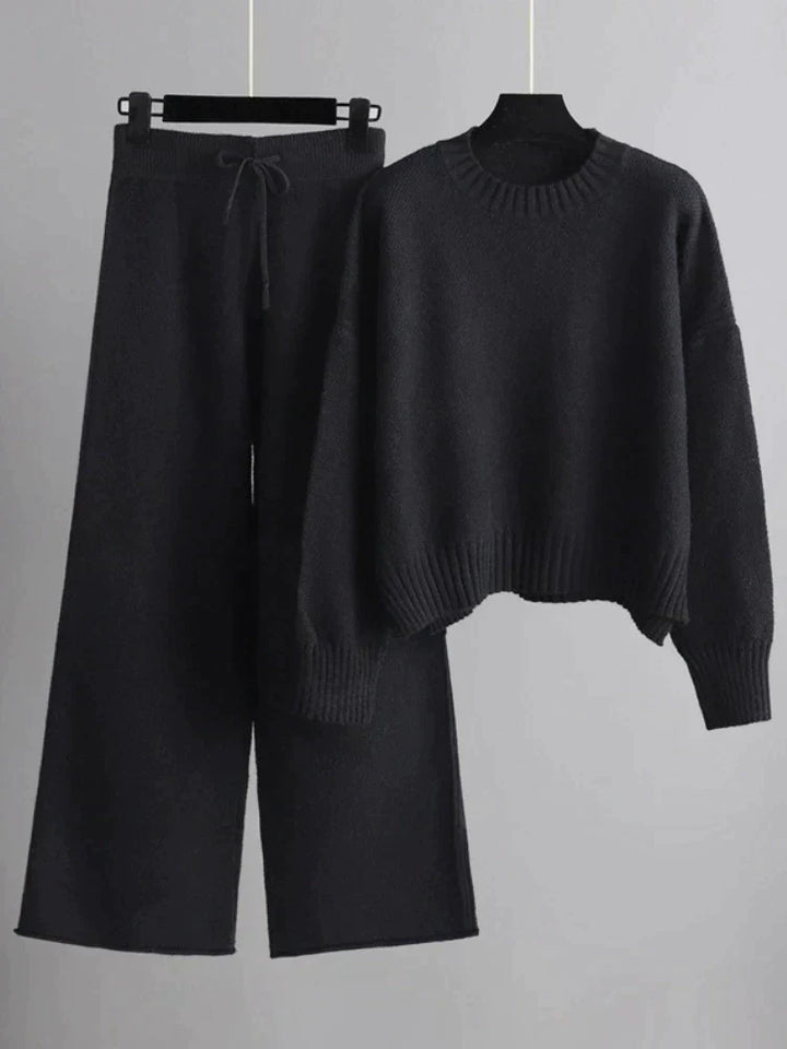 Mune | Winter Knit Duo: Sweater & Wide Pants Set