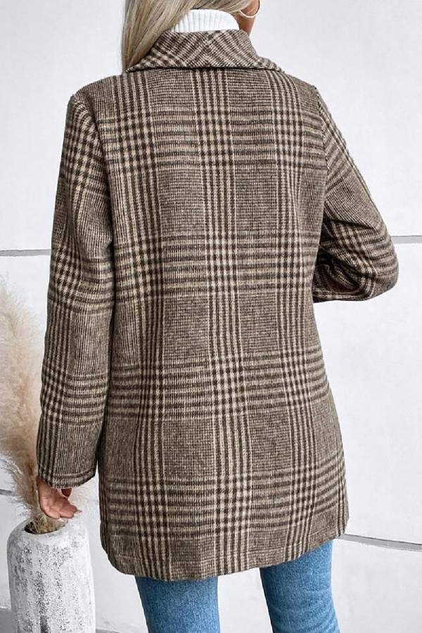Mune | Collection Checked Collar Long Sleeve Jacket