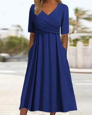 Mune Fashion | Elegant Midi Dress with Tummy Control