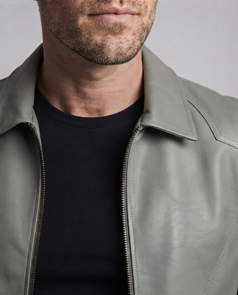 Men's Fashion Faux Leather Jacket with Modern Details Mune Fashion