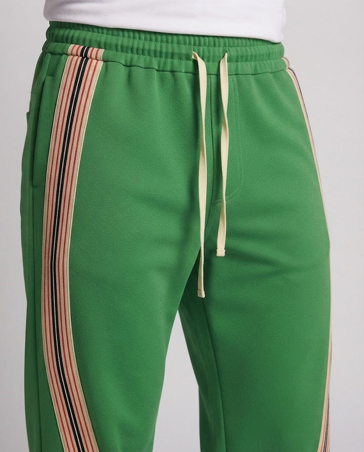 Men's Loose Lounge Training Pants with Side Retro Contrast Stripes Mune Fashion