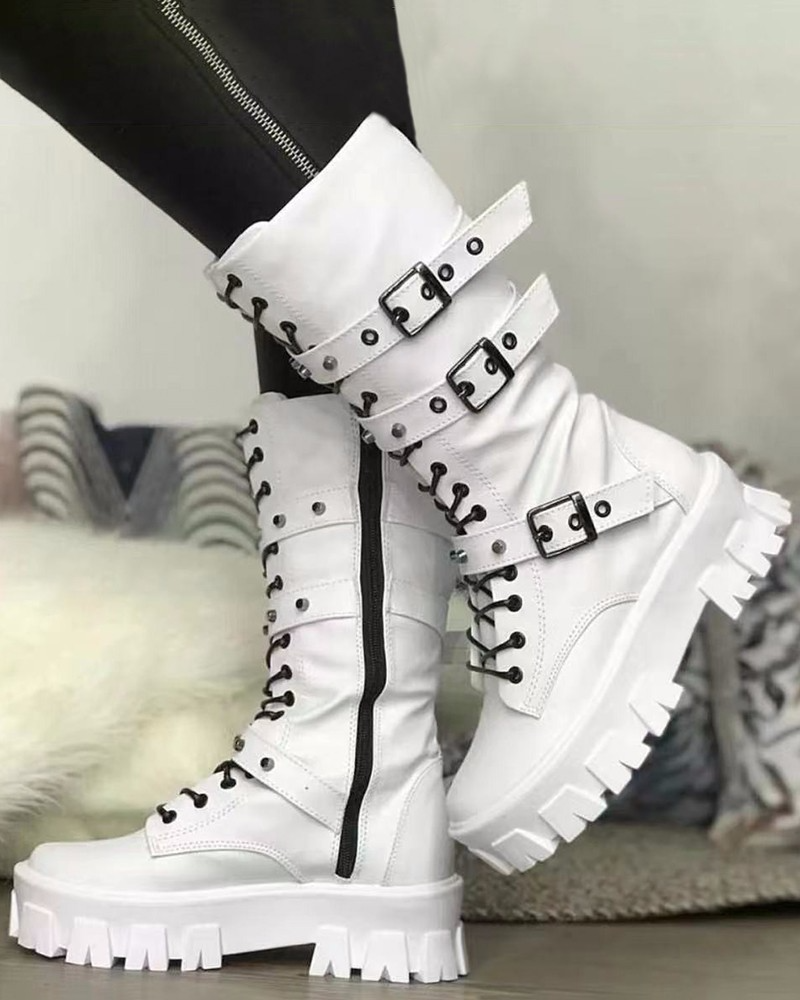 Mune | Boots with Zipper and Buckles