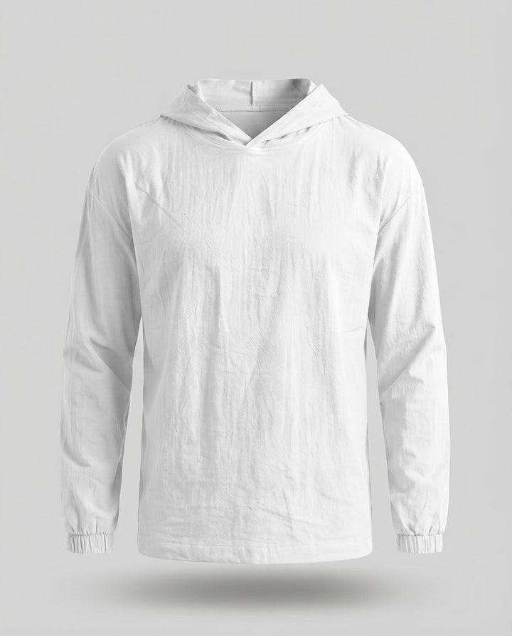Men's Lightweight Hoodie made of Crinkle Functional Fabric with Elastic Cuffs Mune Fashion