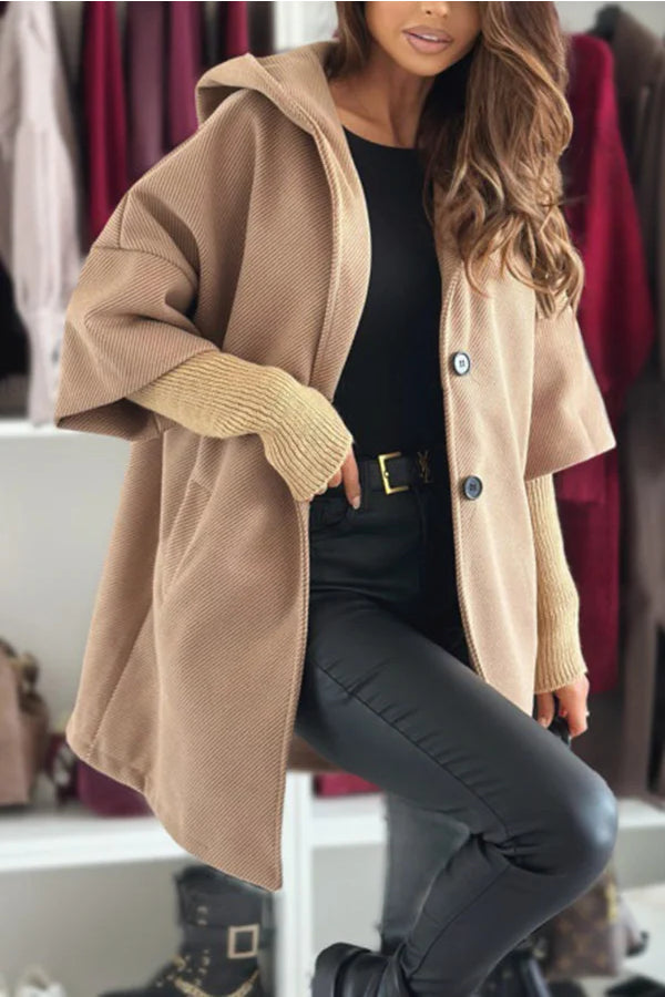 Mune | Color Loose Bag Hooded Jacket with Long Sleeves