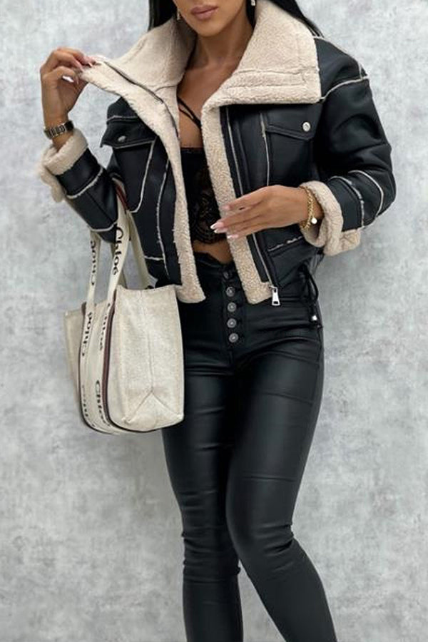 Mune | Short Zipper Biker Jacket