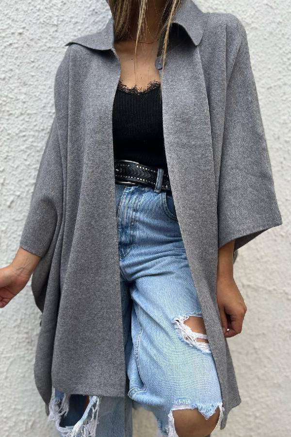 Mune | Color Casual Cardigan Loose Single-Button Windbreaker Jacket