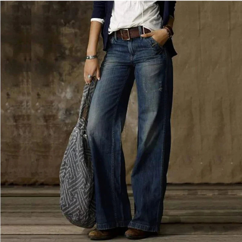 Mune Fashion | Vintage Wide Trousers Chic Jeans