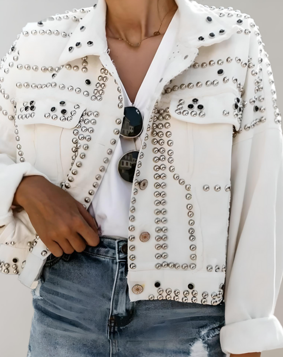 Mune | Casual denim jacket with studs - Durable and stylish for everyday use
