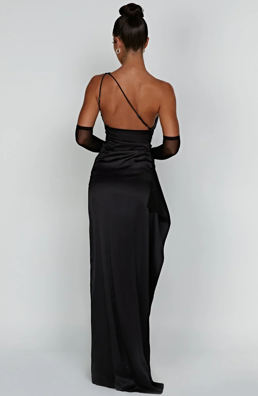 Mune | Satin Split Dress With One Shoulder