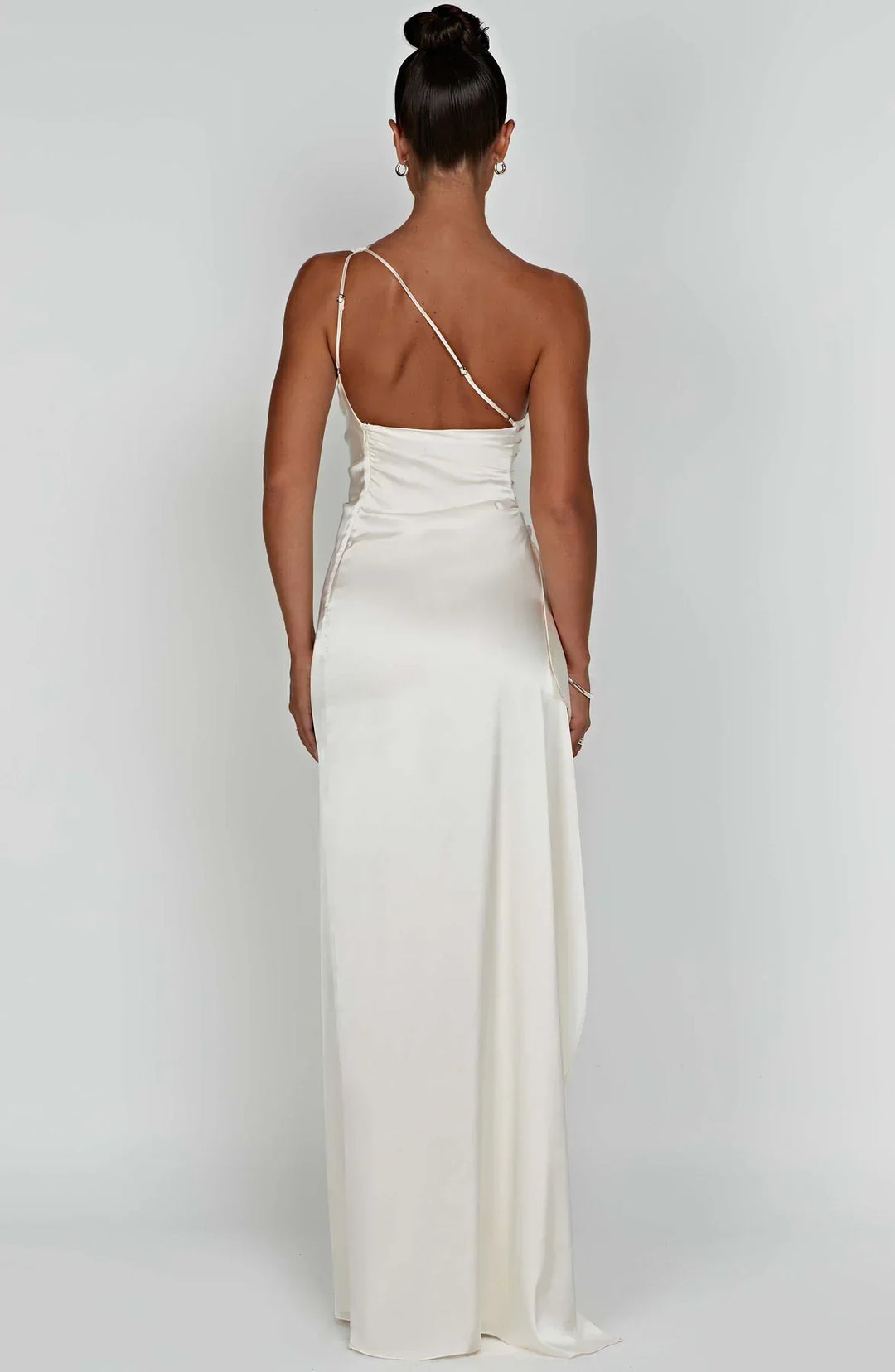 Mune | Satin Split Dress With One Shoulder