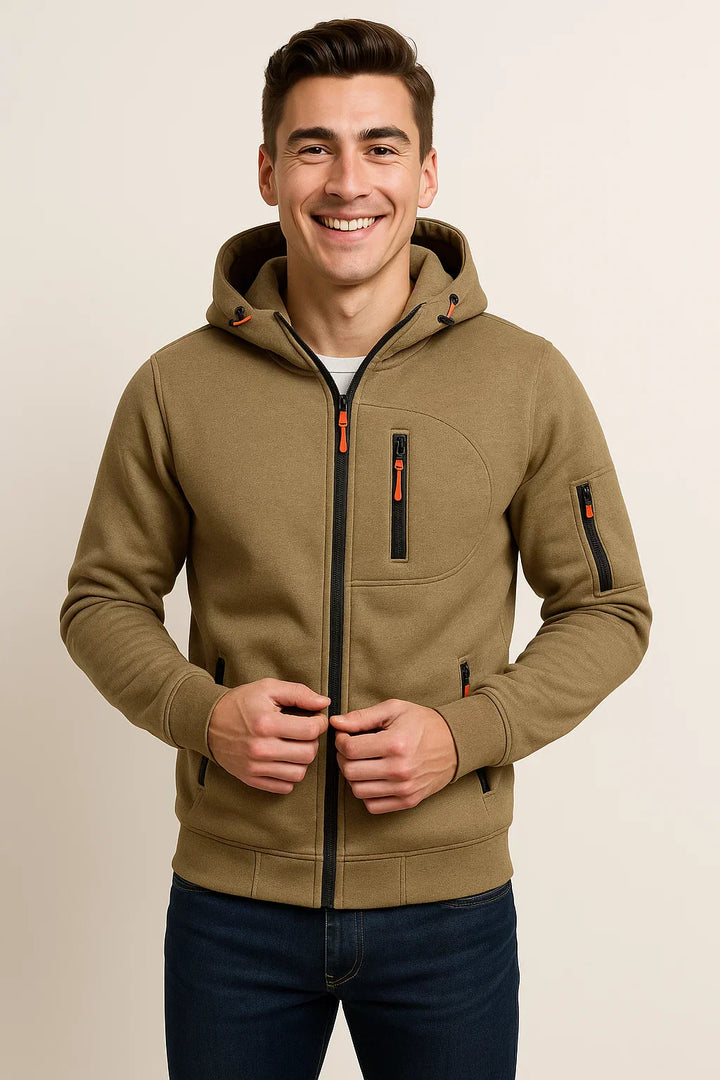 Men’s Casual Zip Front Hoodie
